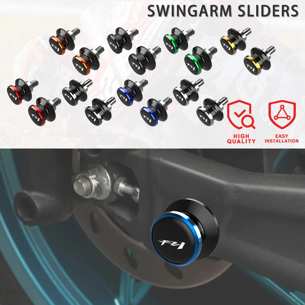 

Motorcycle Accessory 6mm Swingarm Spools Rear Stand Screws Sliders FOR YAMAHA FZ1 FAZER FZ-1 2006-2022 2023 2015 2007 2008 2009