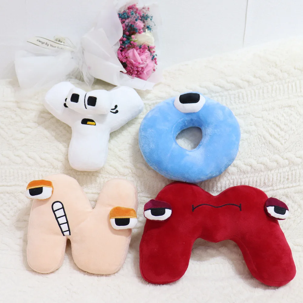 Alphabet Lore Plush Toys A-Z English Letter Stuffed Animal Plushie Doll Toys Gift For Kids Children Educational Christmas Gifts