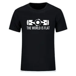 New Summer The World Is Flat Engine T Shirt Short Sleeve Custom T-shirts New Style Men O-neck Cotton T Shirts EU Size