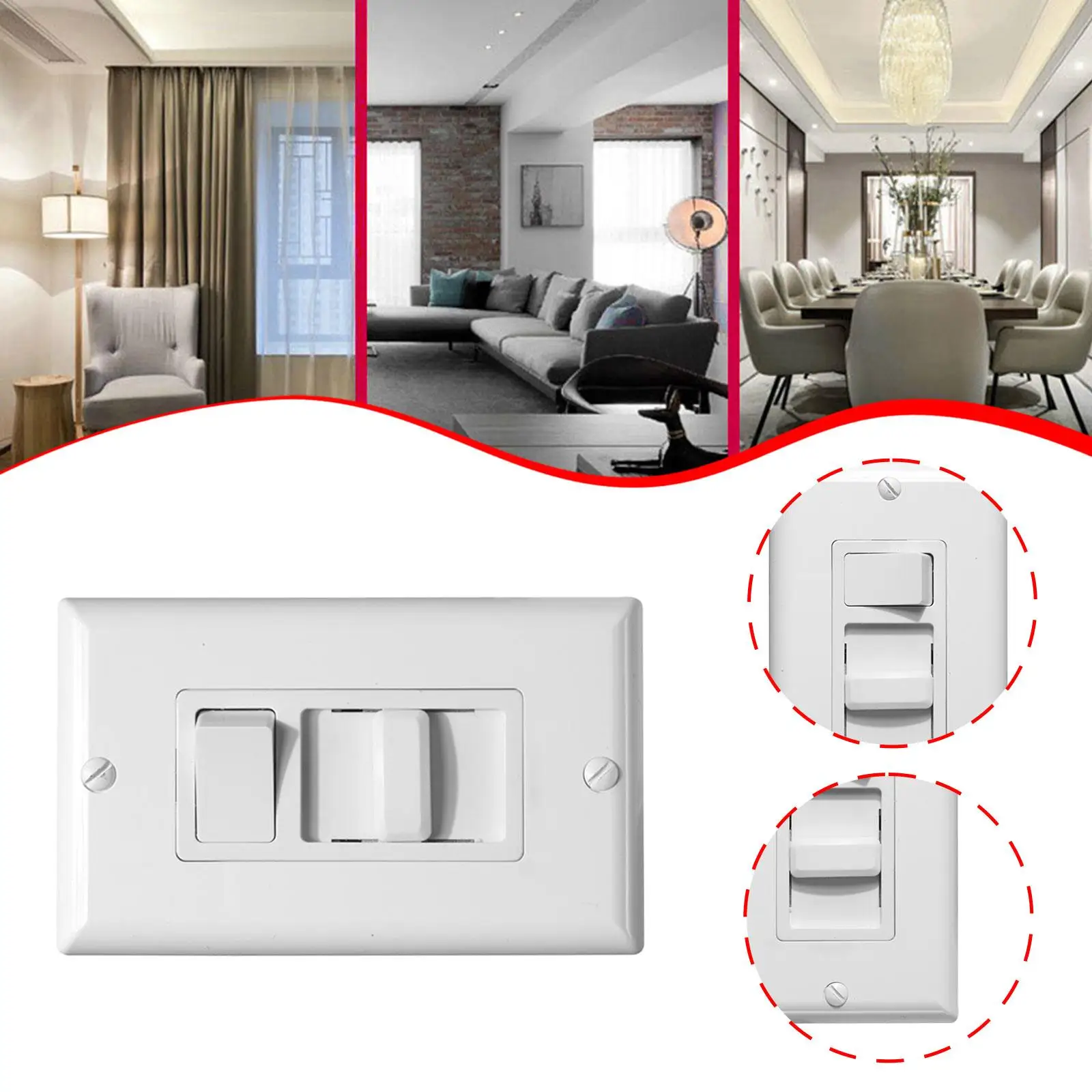 

Dimmer Switch 600 W Incandescent Bulbs for Dimmable LED Dimmer Light Switch Single Pole or 3 Way Toggle for Bedroom Hallway