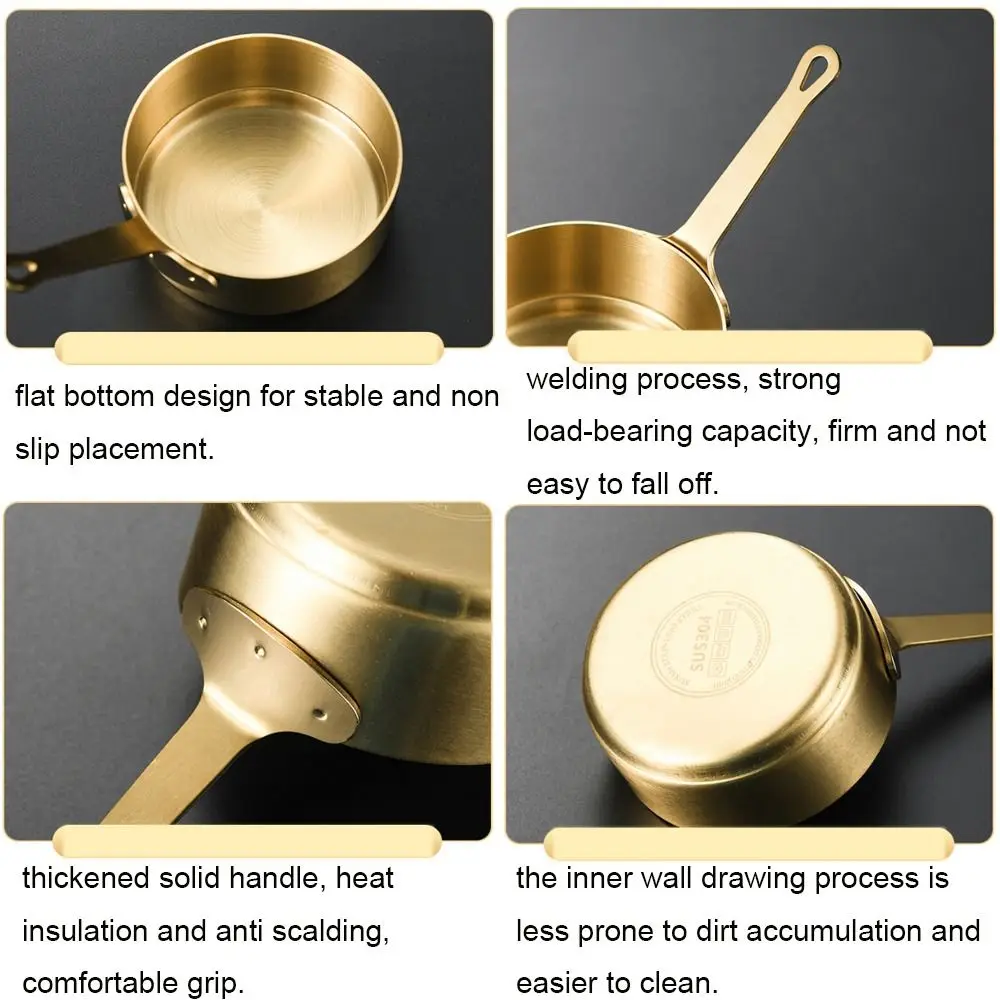 كوب قياس كوب صلصة من الفولاذ المقاوم للصدأ غير قابل للصدأ 50/80/100 مللي وعاء توابل مع مقبض صغير صلصة المرق