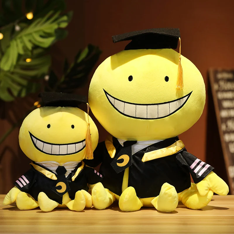 Cute Korosensei Doll Japanese Anime Stuffed Yellow Octopus Plush Toy Assassination Classroom Plushie Decorative Pillow For Sofa