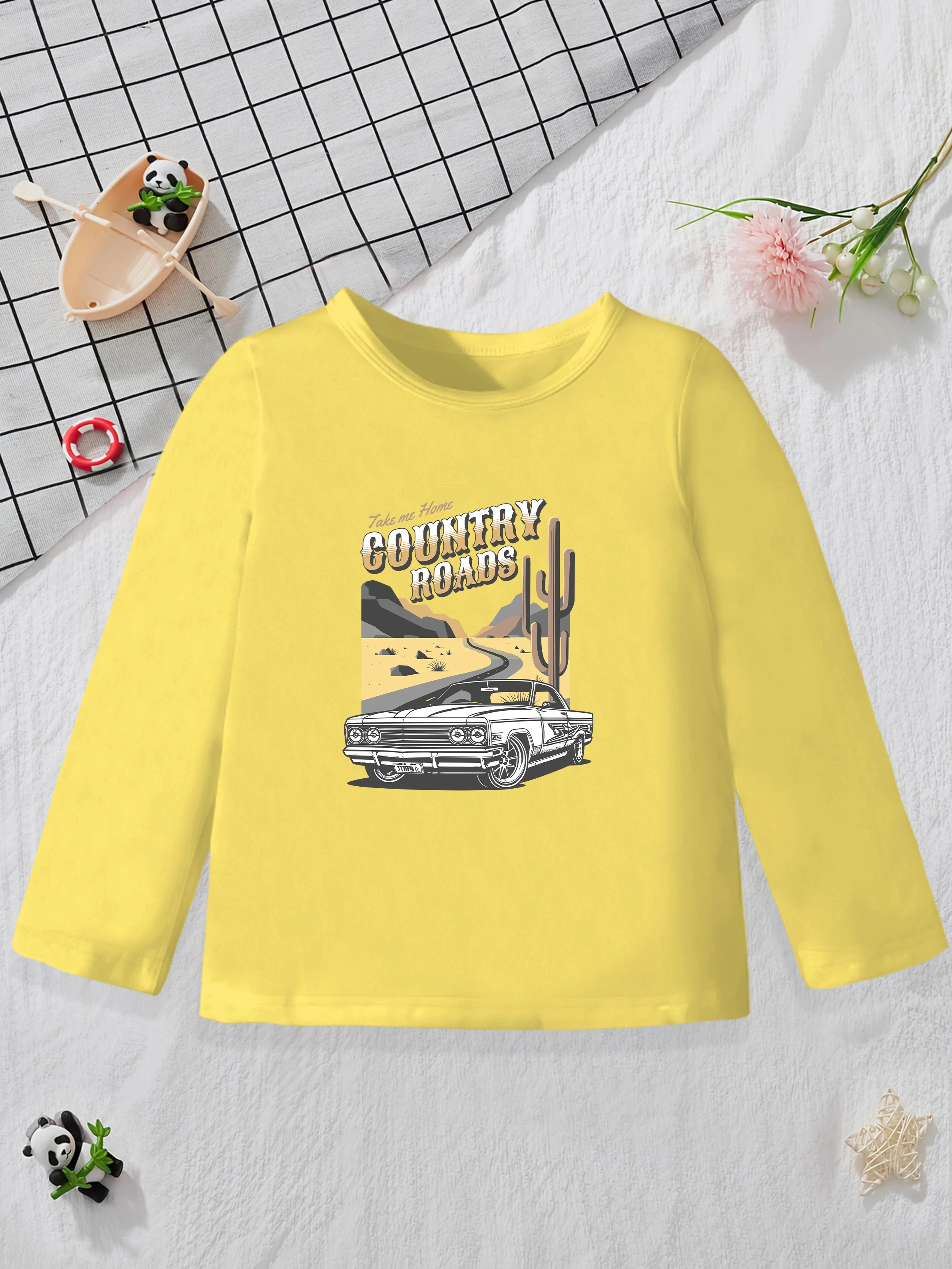 

1 шт.: Осенний повседневный базовый слой для мальчиков с рисунком спортивного автомобиля