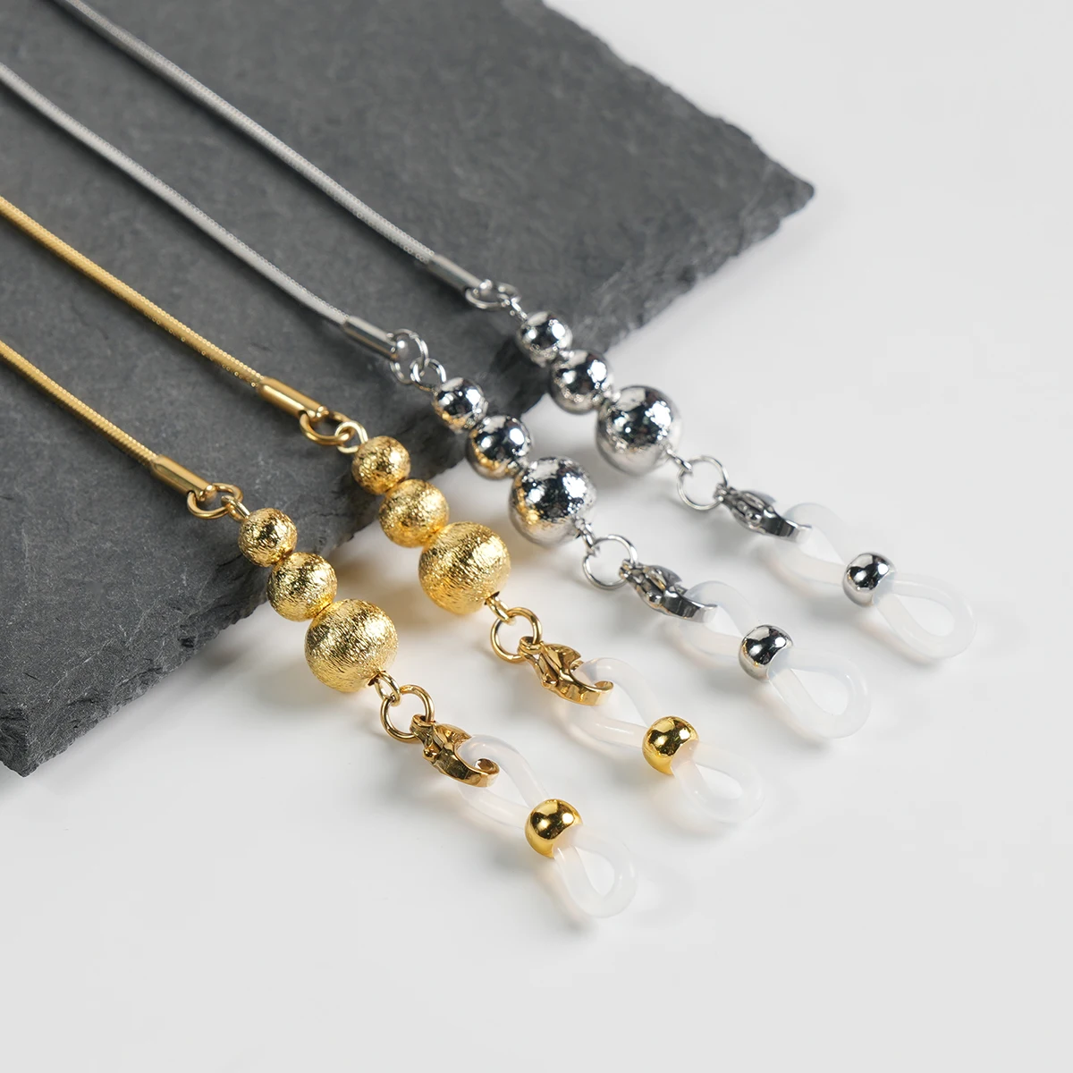 Anti-slip glasses chain with hot sales; pendant with serpent chain and silk gourd-shaped glasses cord