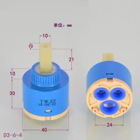 Керамический сменный картридж для смесителя воды, кран с внутренним управлением, 25 мм 30 мм 35 мм 40 мм