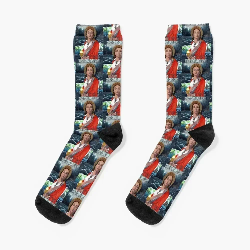 Saint Barbara Socks kawaii football Novelties Socks Female Men's