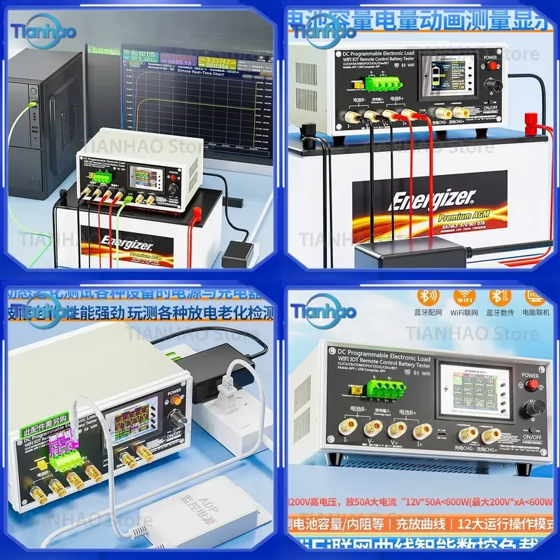 for Stable BW600-DK Programmable Battery Capacity Internal Resistance Tester DC Electronic Load Meter Lithium Ion Cell