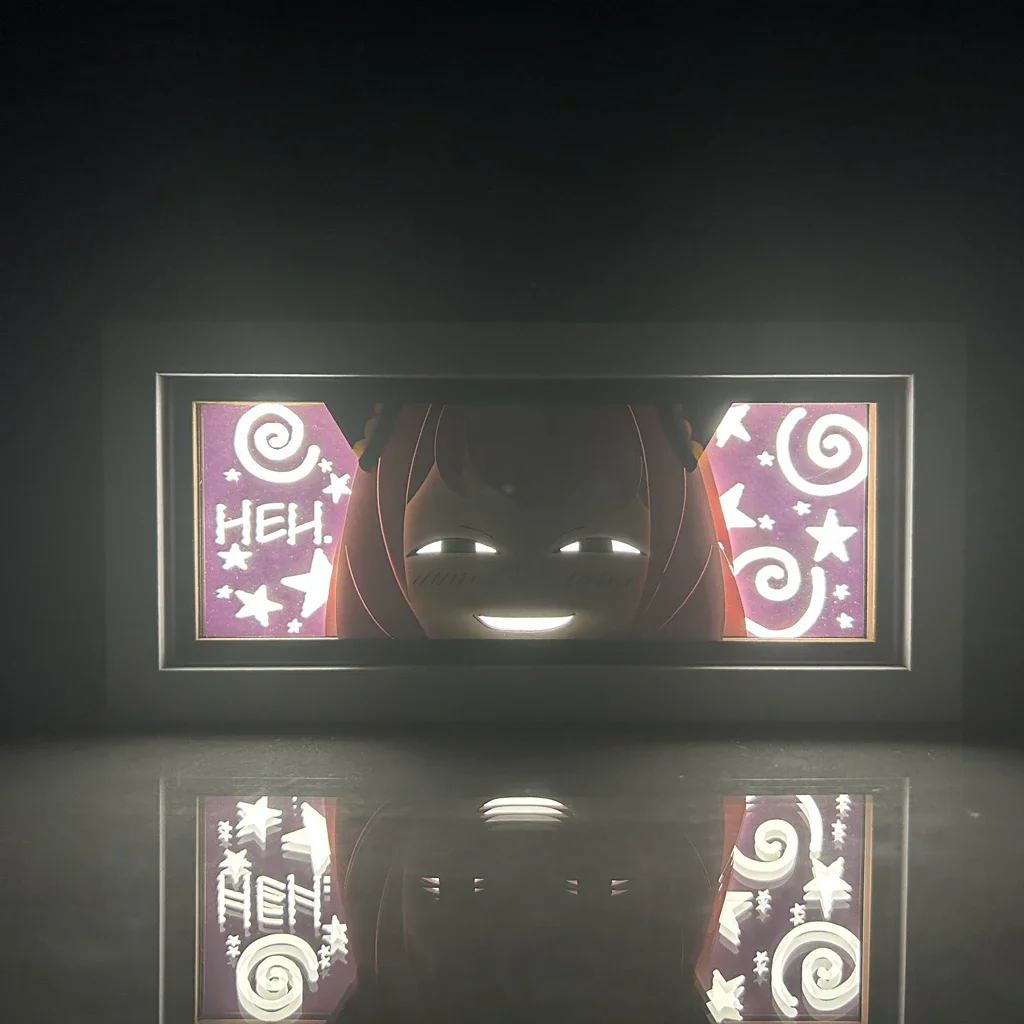 Decorative Lights Spy X Family Anya Smug Anime Led Light Box For Room Decor Cute Desk Lamp Birthday Gift Table Lamp Yor Forger