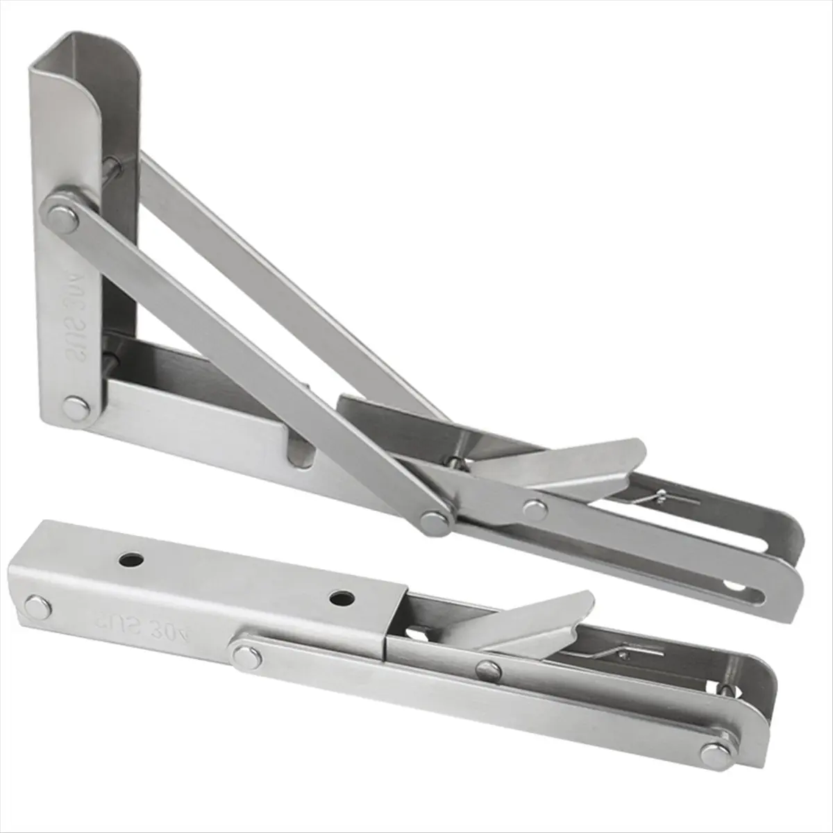 Adjustable Triangle Folding Angle Bracket 10'' Heavy Duty Support Wall Mounted for Bench Table Shelf Furniture Hardware