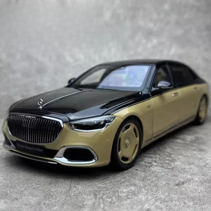 Modelo de carro fundido de liga estática, coleção Mercedes Maybach S-Clas, brinquedos para meninos, presentes de feriado infantil, 1:18, 2021