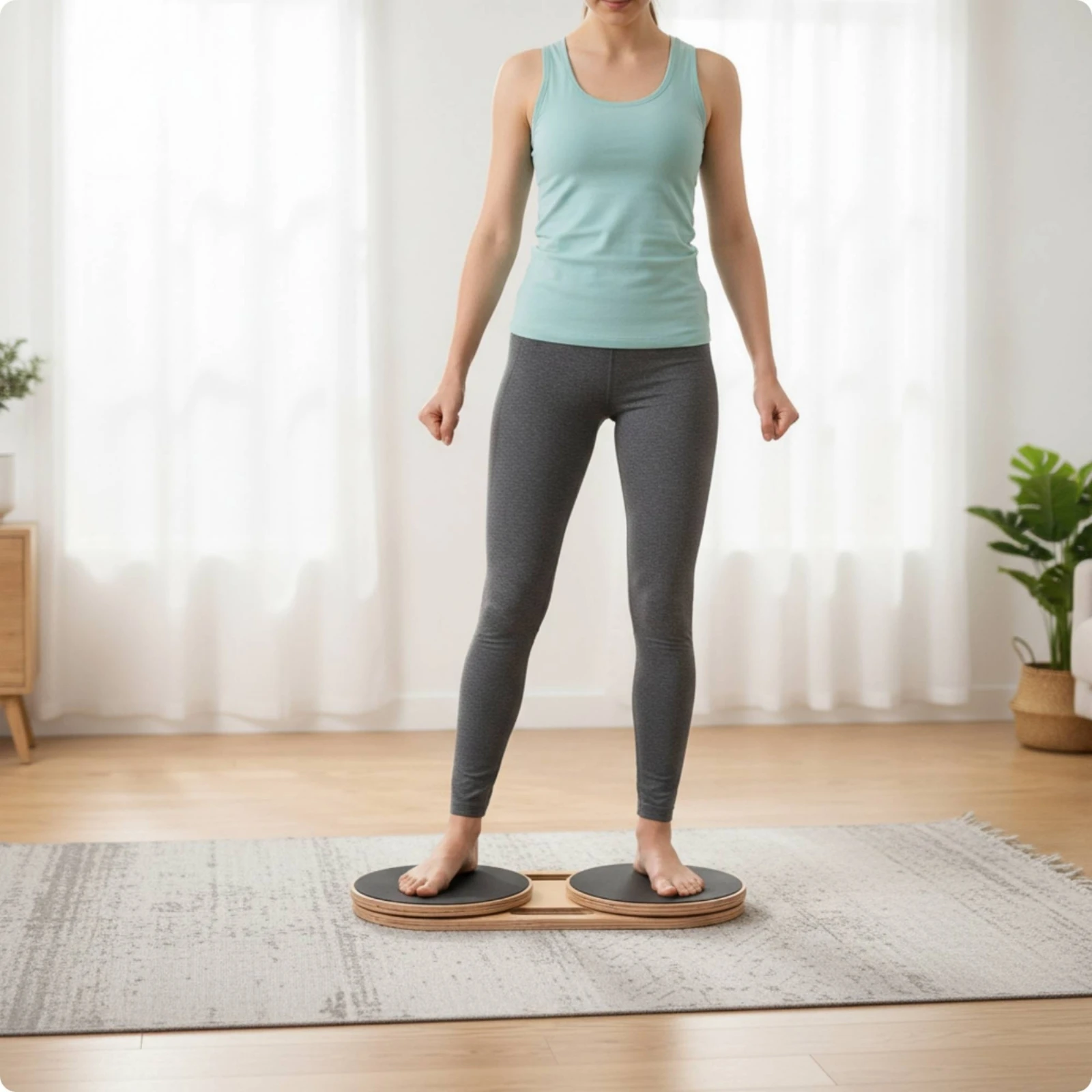 Waist Twist Board Portable Waist Twisting Disc Balance Board with Dual Pads Compact Fitness Equipment Core Strength for Adults