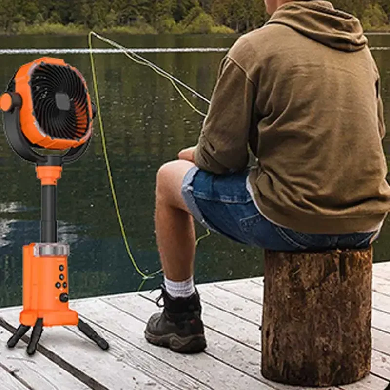 

Mobile charging Portable Outdoor Fan Large Light Capacity Powerful Lighting with Remote Control Suitable For Outdoor Fishing