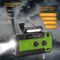 RTSHE-Emergency Weather Radio FM/AM/NOAA,Portable Hand Crank Radio,Flashlight ,Solar Powered 4000Mah For Outdoor Camping