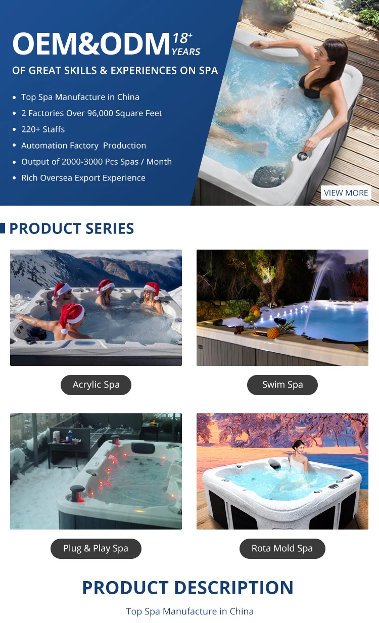 Mini Acrylic SwimPool Freestanding Swimming Endless Pool Outdoor Swimming Pool