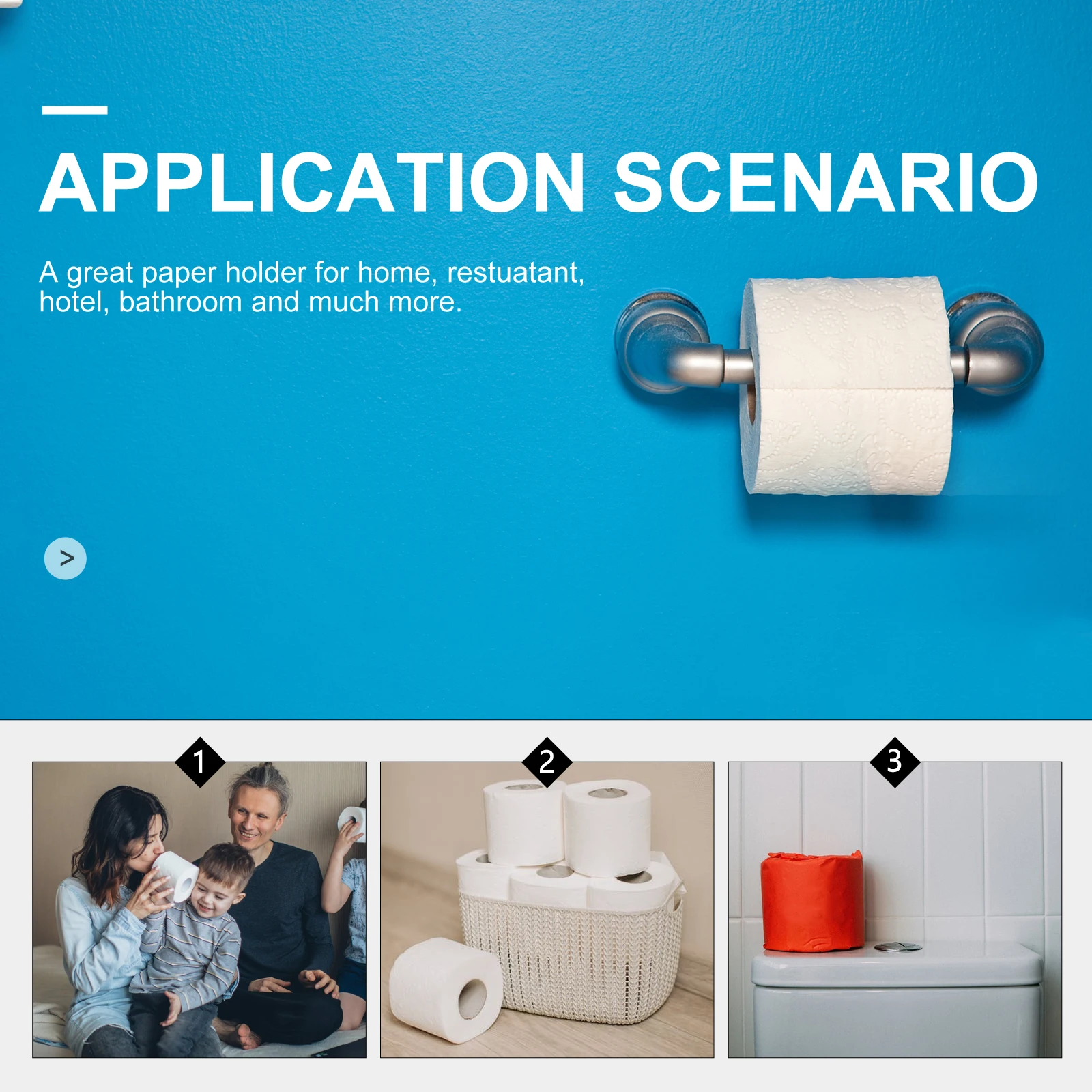 

2pcs Holder Durable ABS Wall Mounted Spring Fits Most Roll Toilet Paper Holder Paper Bathroom Hotel Tissue Core
