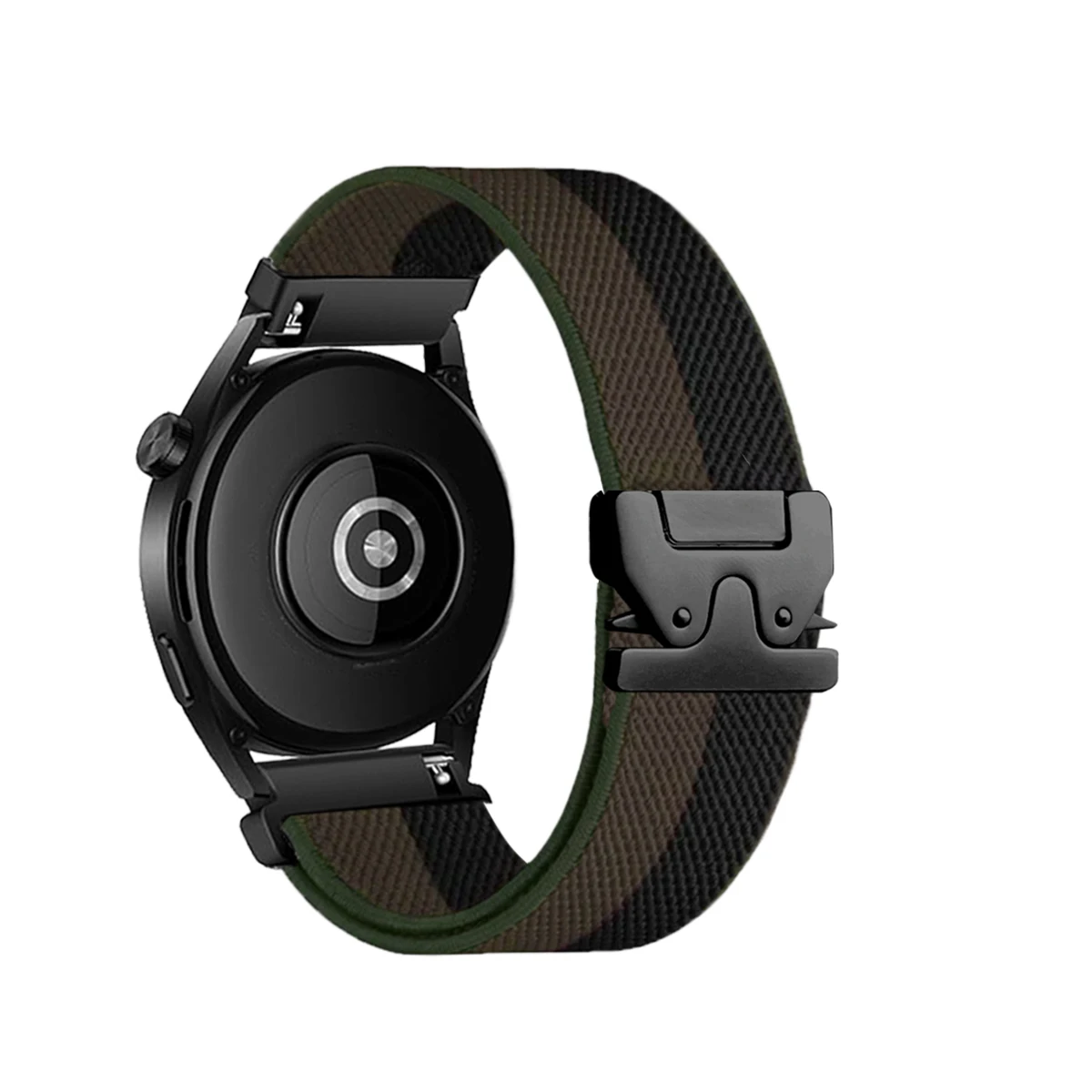 18/20/22 mm Schnellverschluss-Nylonschlaufe für Samsung Watch 7, Fallschirmschnalle, elastisches Armband für Garmin Watch/Huawei GT Watch – Detail 3