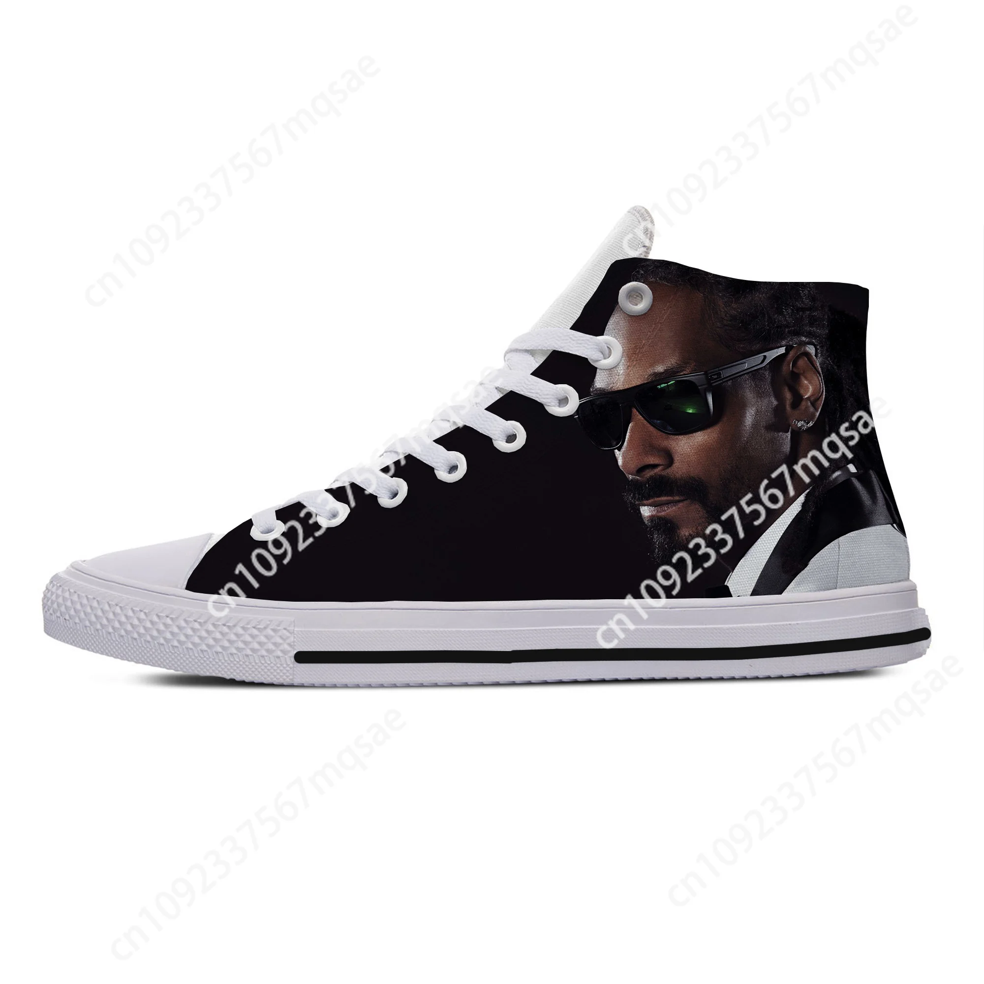 Summer New Men Women Fashion Shoes Rapper Singer Snoop Dogg Breathable Comfortable Canvas Shoes Lightweight High Top Board Shoes