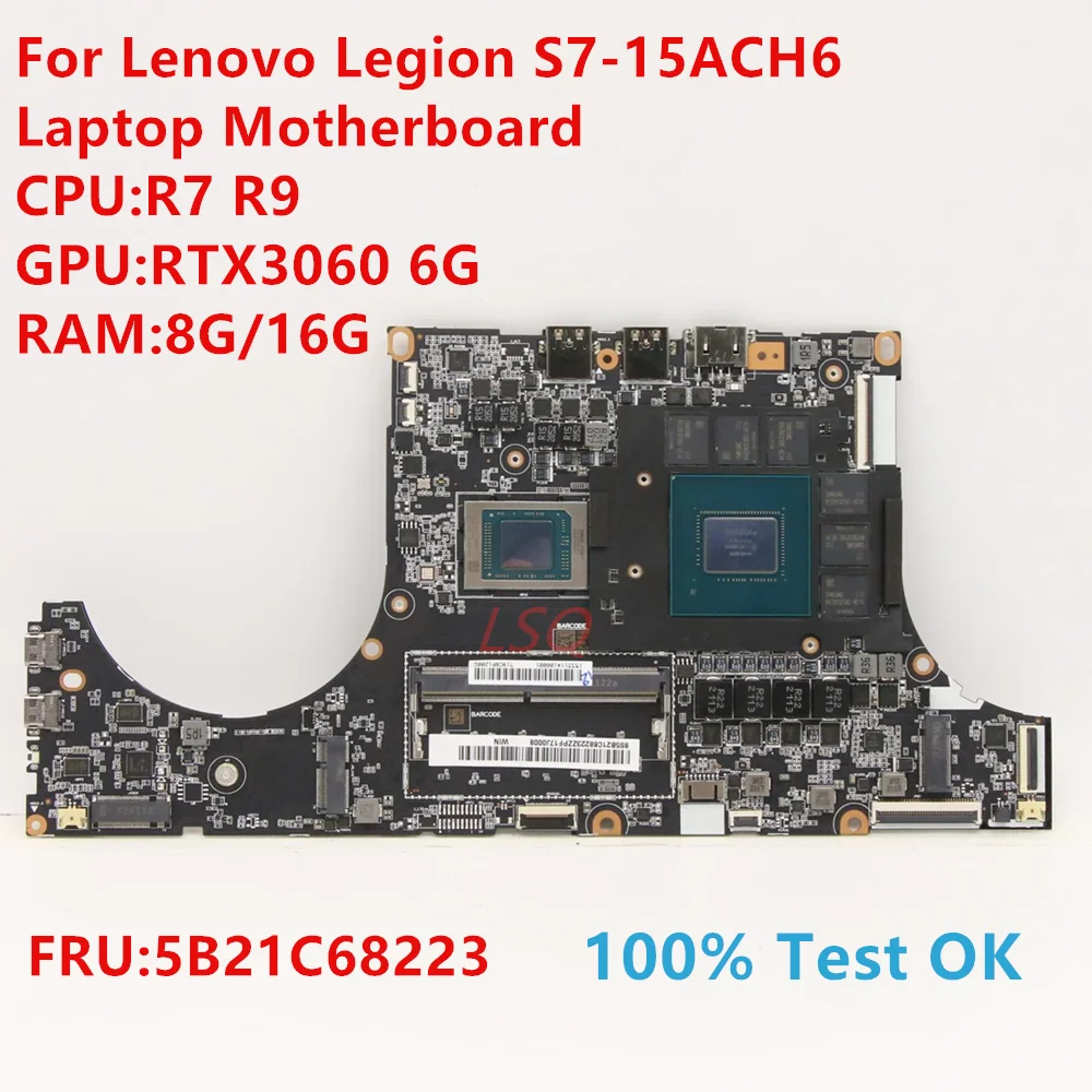 

Материнская плата для ноутбука Lenovo Legion S7-15ACH6 с процессором: R7 R9 FRU:5B21C68223 100% ТЕСТ ОК