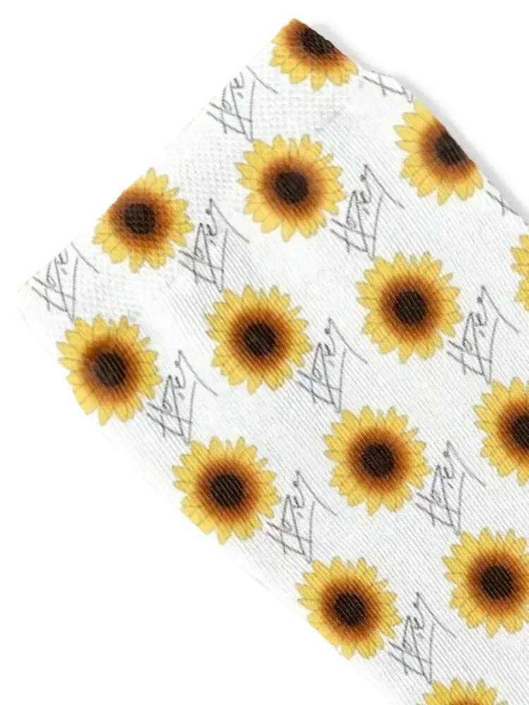 Hozier Signature Sunflower Floral Socks funny gifts loose happy Stockings Women's Socks Men's