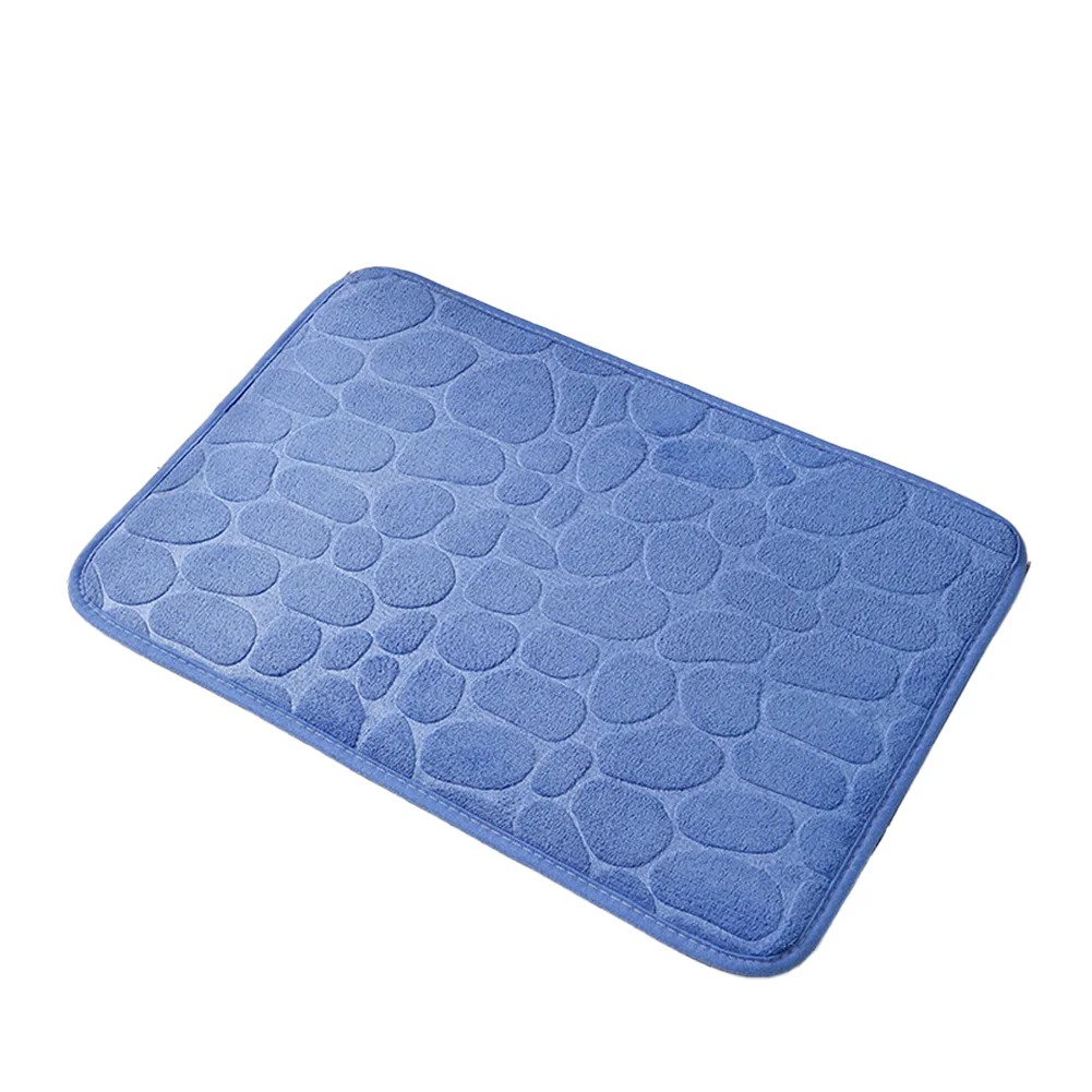 Home Pebble Embossed Door Mat Bathroom Simple Style Water-absorbing Foot Mat Household Absorbent Mat 30*40*2cm Bathmats Rugs
