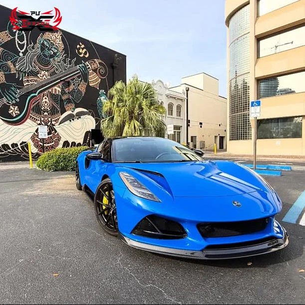 

Передняя губа из сухого углеродного волокна в стиле V для Lotus Emira, передний бампер, передний диффузор, автомобильные аксессуары