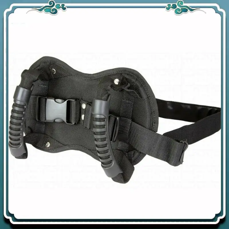 

ABTU-Motorcycle Back Seat Safety Armrest, Passenger Grip Grab Handle Non-Slip Strap Seat Belt Protection