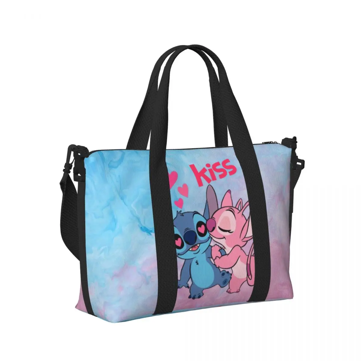 Custom Stitch Lion Cute Beach Tote Bag Women Extra Large Gym Carry On Disney Movie Travel Shopping Bags