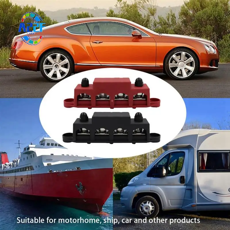 

A22F-M8 Busbar Box Board 250A 4 Terminals Current Busbar Cable Box Power Box Spare Parts Accessories Suitable For RV Yacht Car