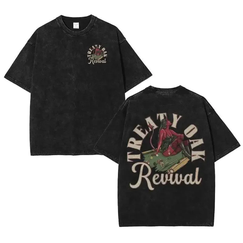

Treaty Oak Revival T-Shirt - Featuring a vintage design with a seductive pin-up girl, perfect for lovers of retro and rebellious