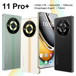 Telefoni cellulari 11 Pro + schermo 7.6HD SmartPhone originale 5G Dual Sim Celular Android sbloccato cellulare versione globale