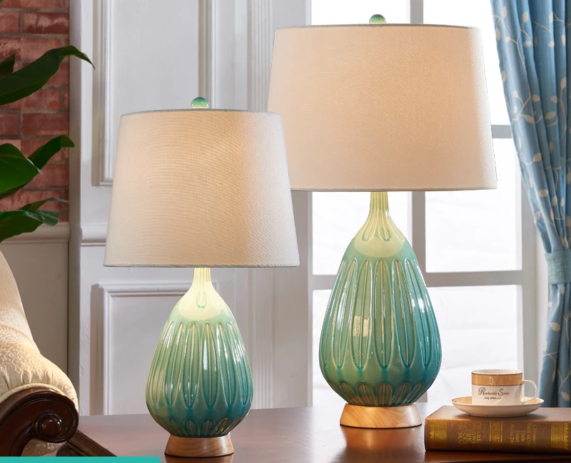 

Ceramic table lamp Bedroom bedside lamp Modern simple lighting Living room Nordic lamps