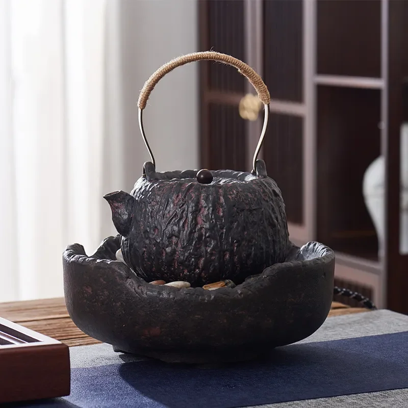 Retro Electric Ceramic Tea Stove Portable Teapot Warmer Kettle Heating Base for Traditional Chinese Gongfu Tea Set Kitchen
