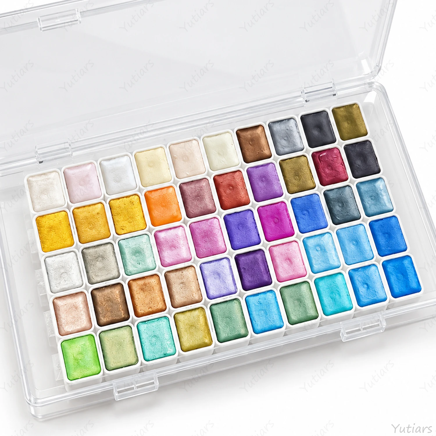 Watercolor Paint Set Solid Pigment - 50 Colors Pearlescent Watercolor Paint Set,