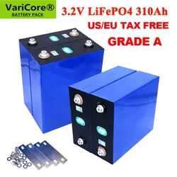 Grade A 3.2V 310Ah lifepo4 batteries DIY 12V 24V 310AH Rechargeable battery for Electric car RV Solar Energy storage system