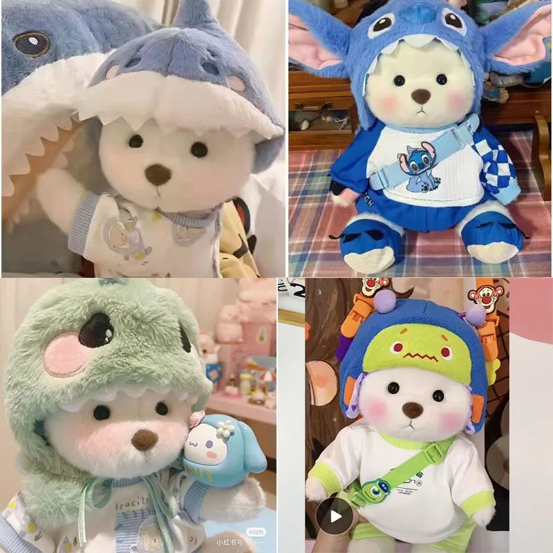 

Hot 30cm In-Stock Tide Bear Clothes Kawaii Plush Bear Doll Clothes Soft Bear Doll Comfortable Cute Cartoon Girls Decor Toys Gift