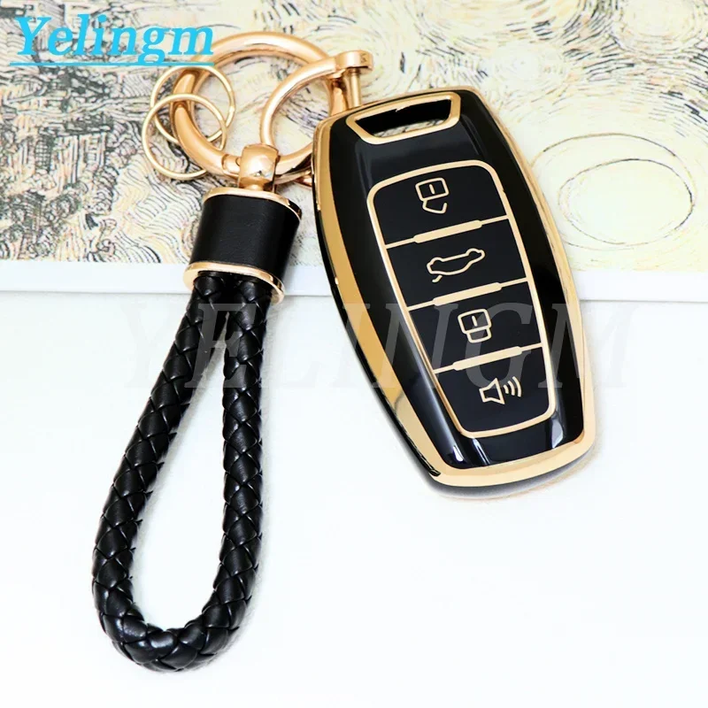 4 Buttons Tpu Remote Key Cover Keychain Protection for Haval H6 H7 H9 H4 Hover H2S F5 F7 F7X F7H Dargo Jolion Car Key Case