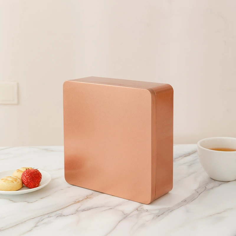 Square Rectangle Tin Metal Iron Box for Gift Present Box with Customized Picture or Logo Matt Surface print available