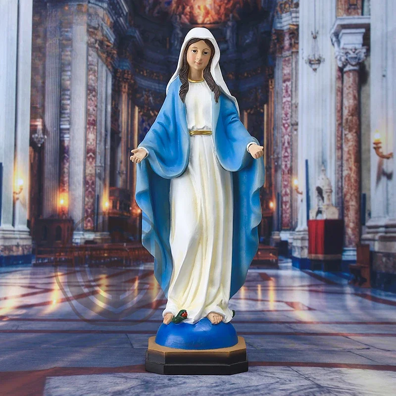 Resin Classical Statue of The Virgin Mary Art Figures Handicrafts Tabletop Ornaments Interior Decoration Handicrafts Collections