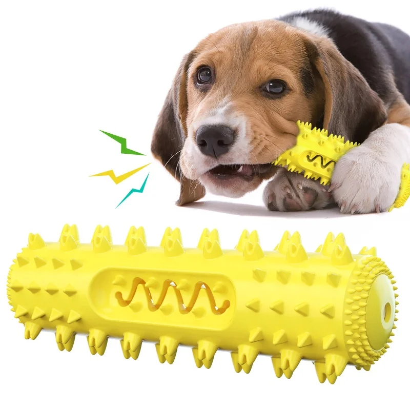 Quietschendes Hundespielzeug mit gezahnter Zahnreinigungsbürste und Futterausgabe-Funktion – Haustierbedarf für Hunde – Detail 1