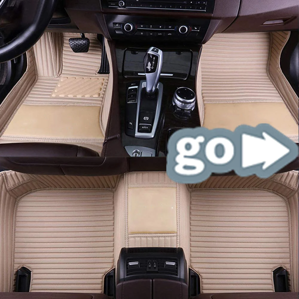 3D leather Waterproof Custom Car Floor Mats For Audi A4 B7 2004-2008 Years Auto Carpets Accessorie Floor Liners