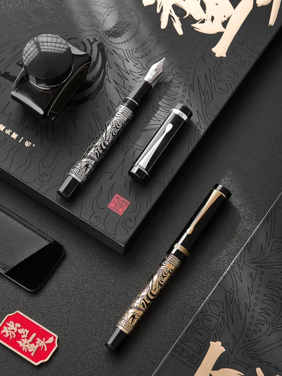 For Tramol Lion Awakening Chinese Style Fountain Pen NO.6 (JOWO EF/F/M Nib) - Business Office Home School Writing Gift