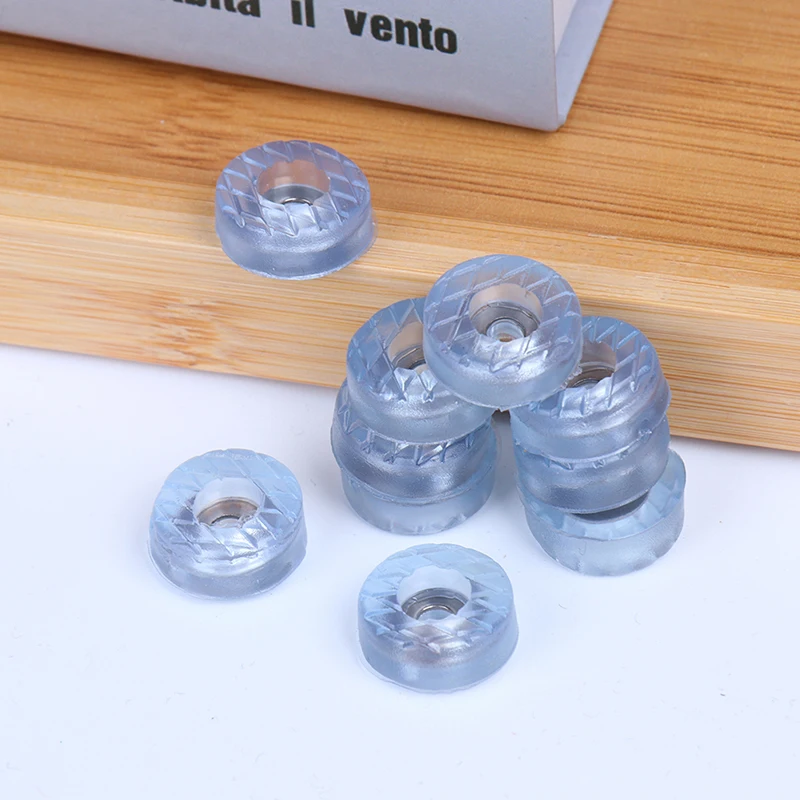10pcs Small Round Non-slip Transparent Pads Chair Table Feet Leg Bottom Pads Furniture Sofa Stool Foot Covers Floor Protectors