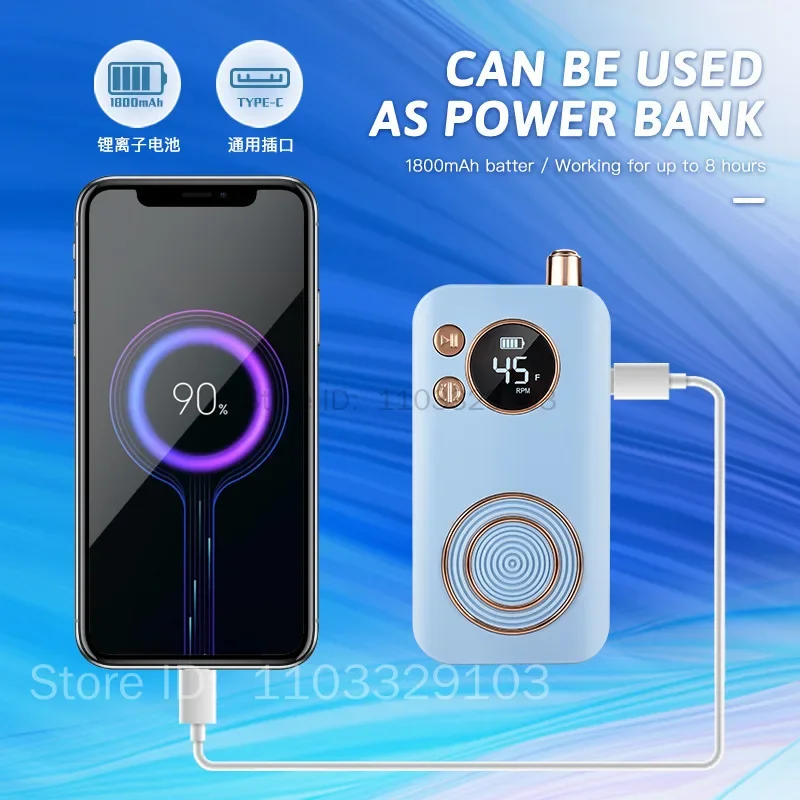 プロ用ネイルマシン 45000RPM 電動ネイルドリル ブルーブラック ネイルサンダー ジェル キューティクルリムーバー サロン向け