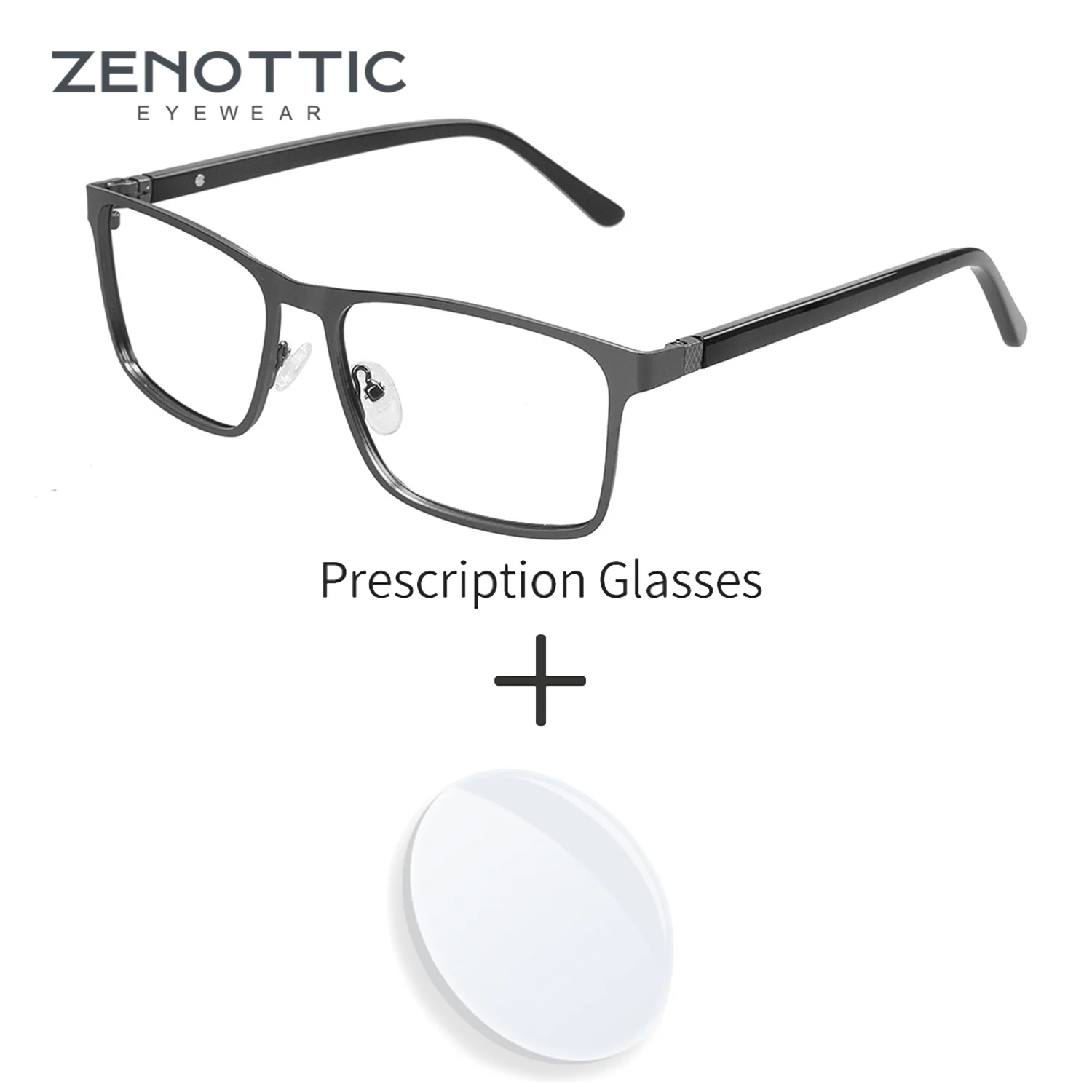 

ZENOTTIC модные прямоугольные очки по рецепту металлические очки для близорукости/прогрессивные лучшие оптические очки для мужчин