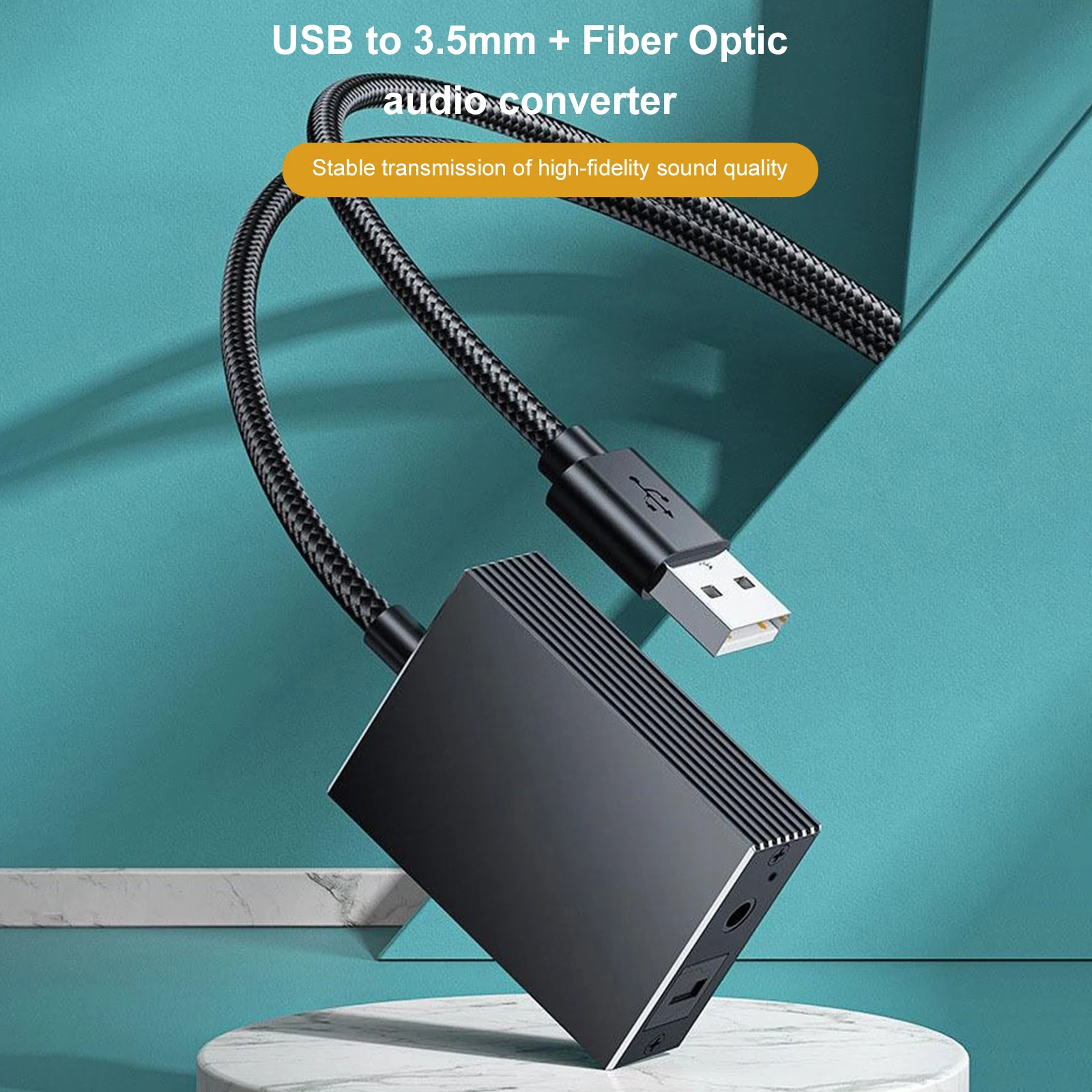 USB To Optical S/PDIF&3.5mm Aluminum Alloy Audios Converter Versatile Connectivity Transmitter Smartphone To Sound Box Amplifier