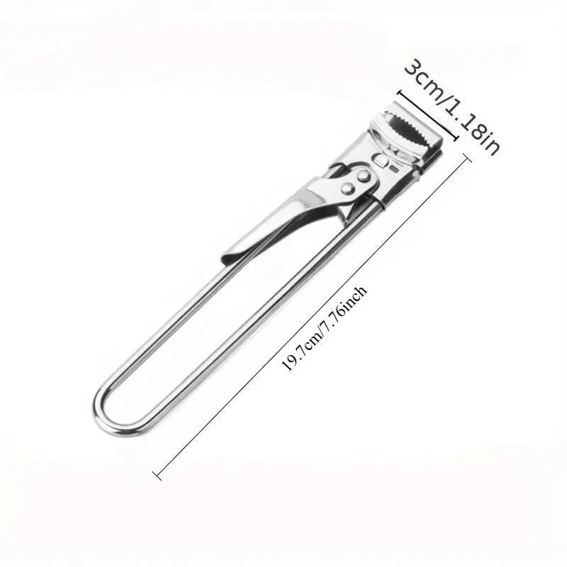 1Pc Sturdy And Durable Kitchen Tool Suitable For Cans And Bottles, Adjustable Manual Stainless Steel Can Opener, Multifunctional