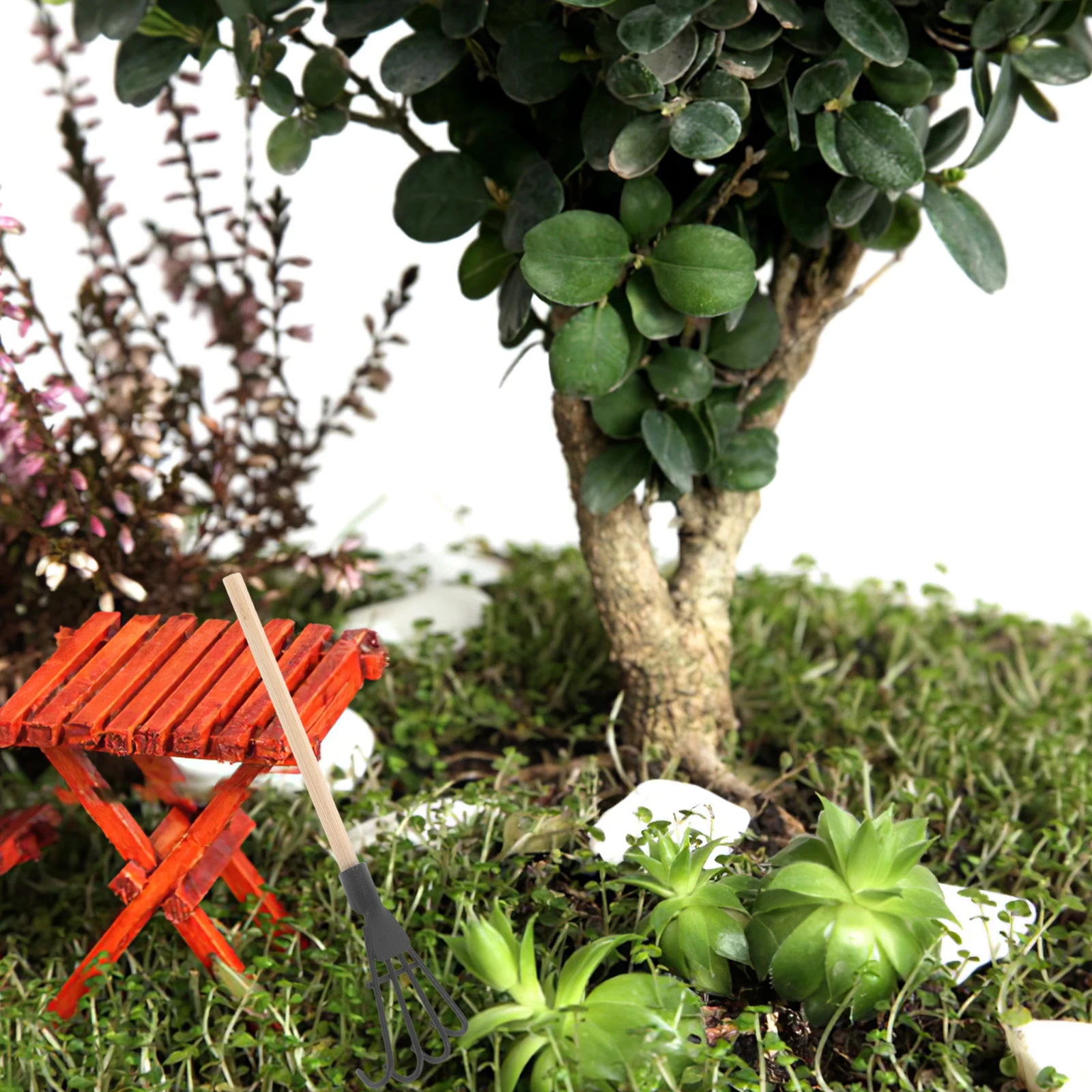 

5 Pcs Mini Sand Rake Miniature Table Garden Tool Hand Tools Wrought Iron Landscape Desktop