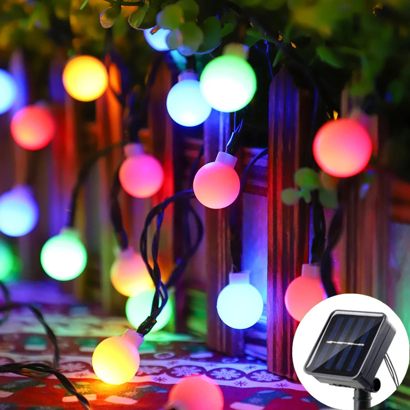 

Светодиодная гирлянда на солнечных батареях для сада, патио, праздников, Рамадана, свадеб, украшения на открытом воздухе, солнечная гирлянда-нить, сказочные огни