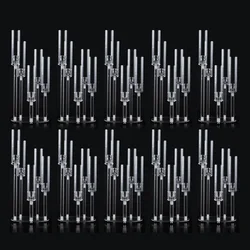 Clear Acrylic 5 Arm Candlestick Holders 10 Sets Removable Lampshade Design Wedding Party Table Decoration Centerpieces