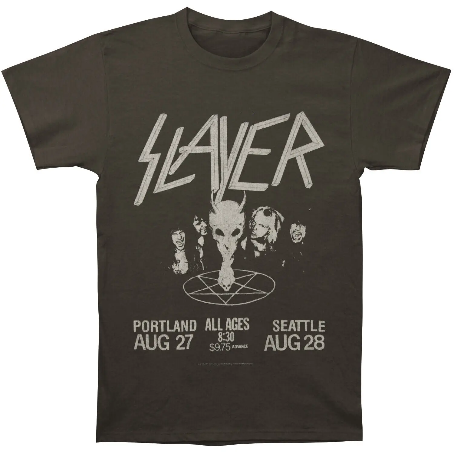 

Men's Slayer Portland - Seattle T-shirt Small Dark